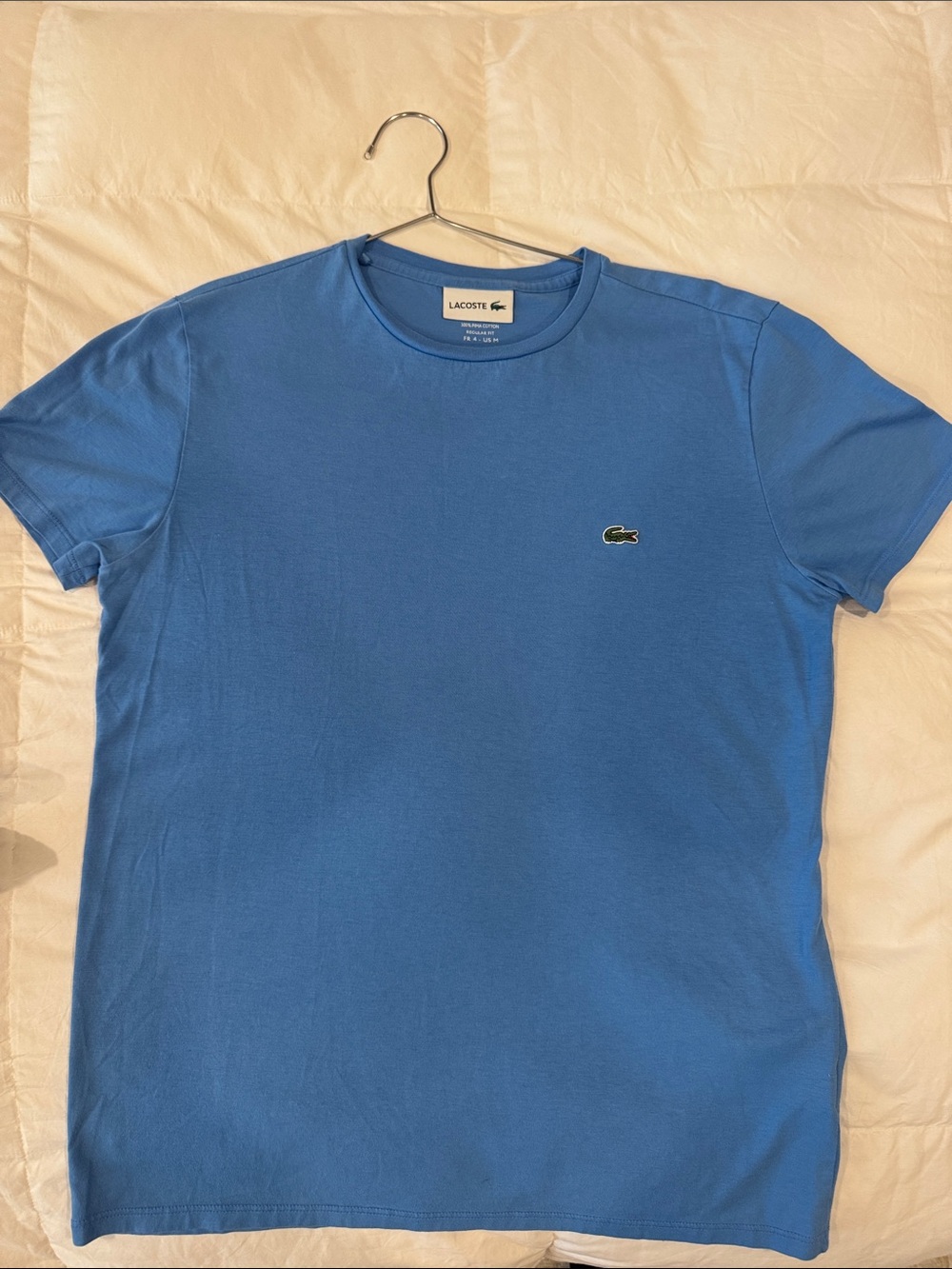 Lacoste Men’s Sky Blue Crew Neck Short Sleeve Tee